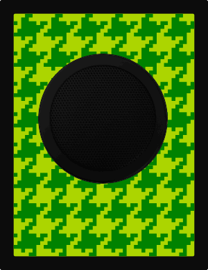 Houndstooth, Acid Green and Olive Green