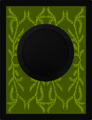 Vines, Light Green on Olive