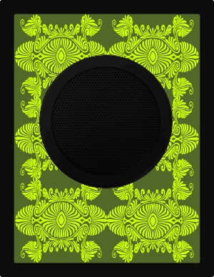 Abstract Ferns, Acid Green on Olive