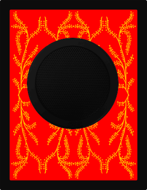 Vines, Saffron on Red